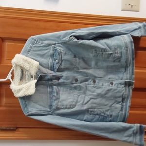 Universal Threads fleece lined blue jean jacket